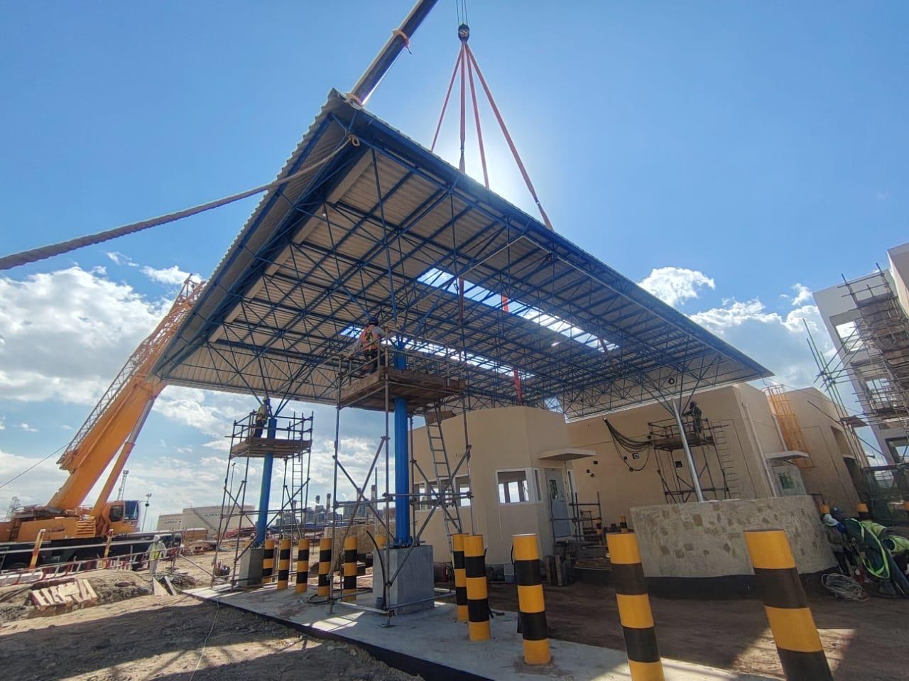 Rabigh IWP desalination plant space frame sunshade by Triocon
