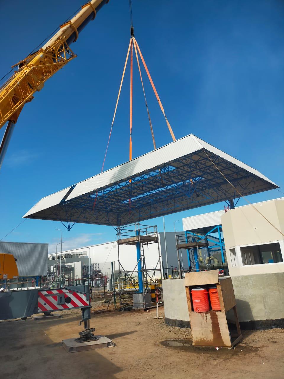 Triocon space frame sunshade for Rabigh IWP desalination plant, Saudi Arabia