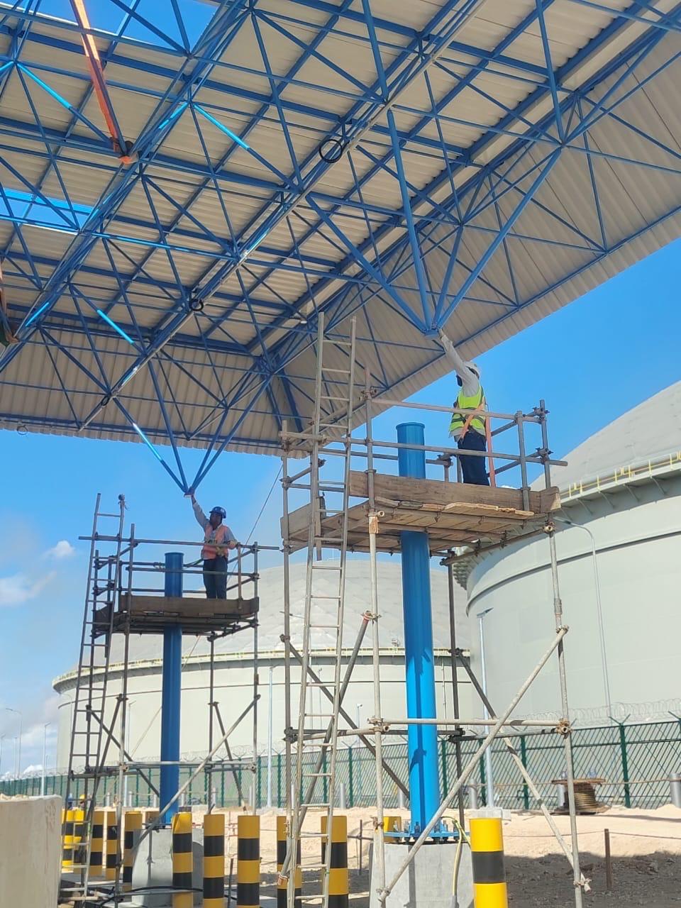 Triocon space frame sunshade for Rabigh IWP desalination plant, Saudi Arabia
