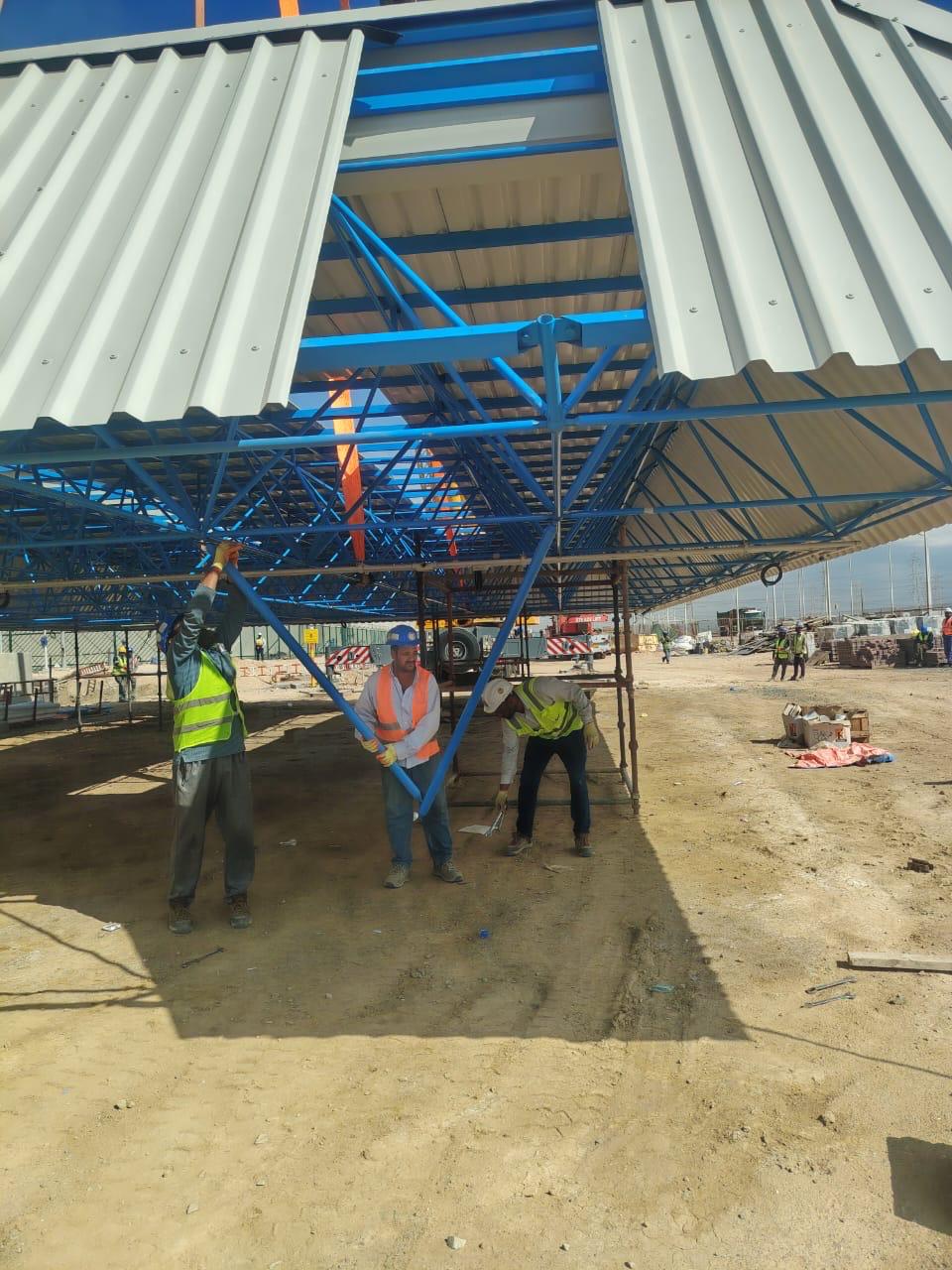 Triocon space frame sunshade for Rabigh IWP desalination plant, Saudi Arabia