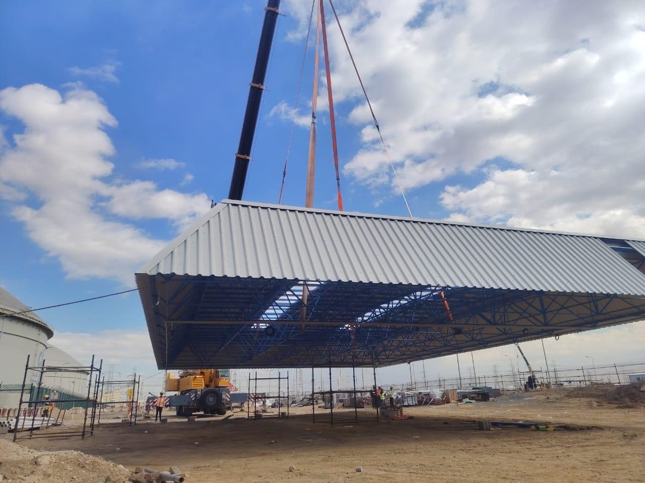 Triocon space frame sunshade for Rabigh IWP desalination plant, Saudi Arabia