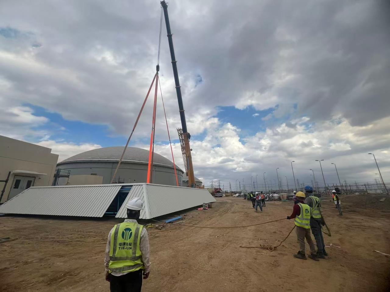 Triocon space frame sunshade for Rabigh IWP desalination plant, Saudi Arabia