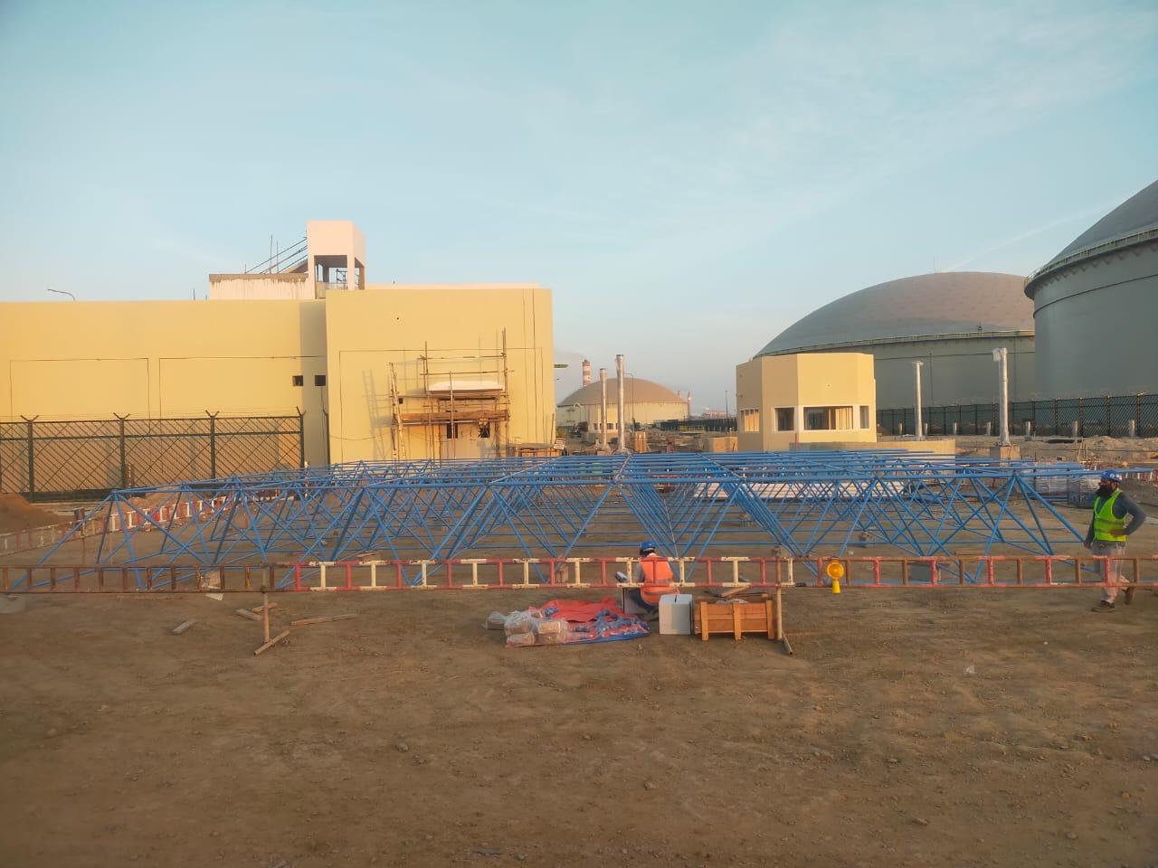 Triocon space frame sunshade for Rabigh IWP desalination plant, Saudi Arabia