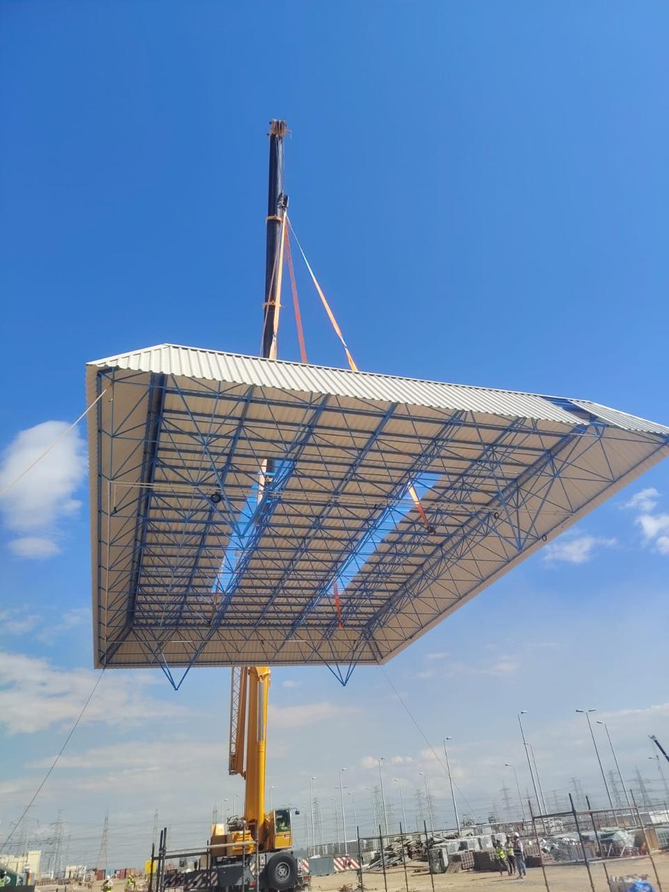 Triocon space frame sunshade for Rabigh IWP desalination plant, Saudi Arabia
