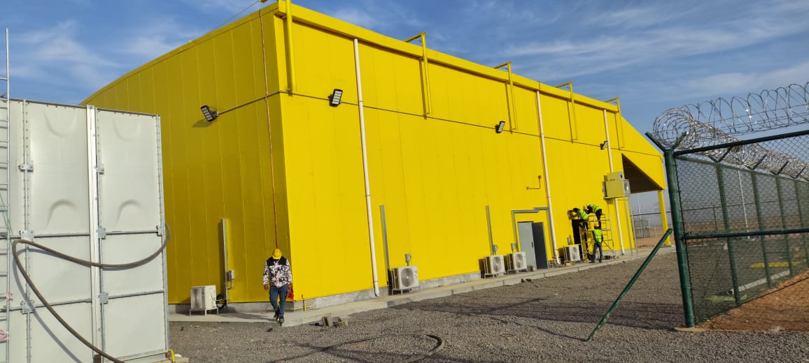 Column-free warehouse building by Triocon, Tabarjal solar plant